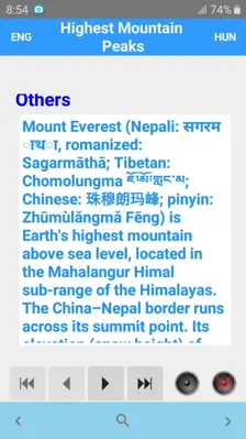 Highest Mountain Peaks android App screenshot 3