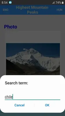 Highest Mountain Peaks android App screenshot 5